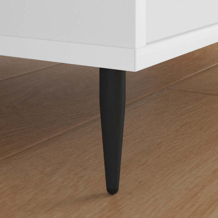 Vidaxxl Möbelbeine 12 Stück schwarz ø 40 x 98 mm Eisen