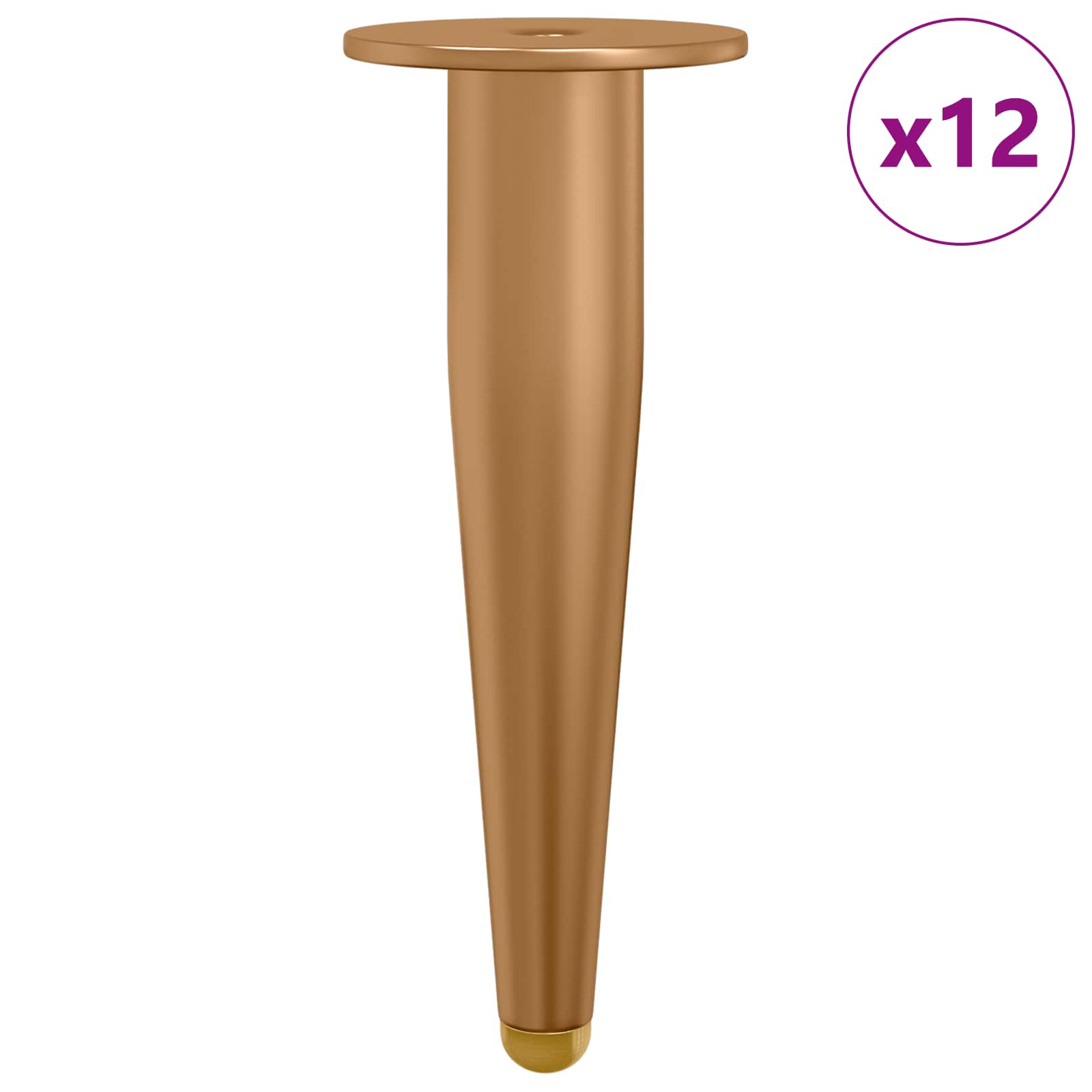 Vidaxl Stehbeine 12 Stück Gold 98 x 40 mm Eisen