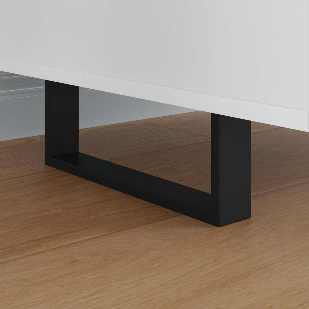 Vidaxxl Möbelbeine 12 Stück schwarz 281 x 40,5 x 100 mm Eisen