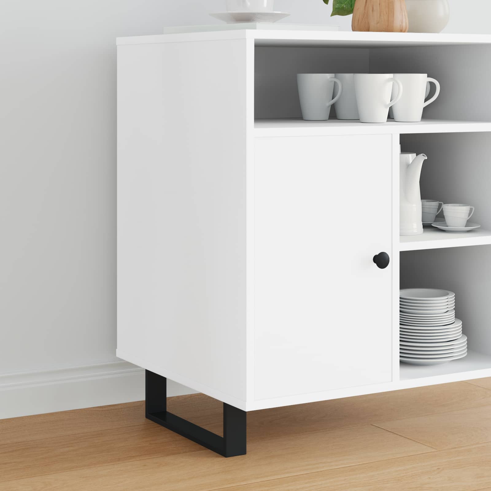 Vidaxxl Möbelbeine 12 Stück schwarz 311 x 40,5 x 100 mm Eisen