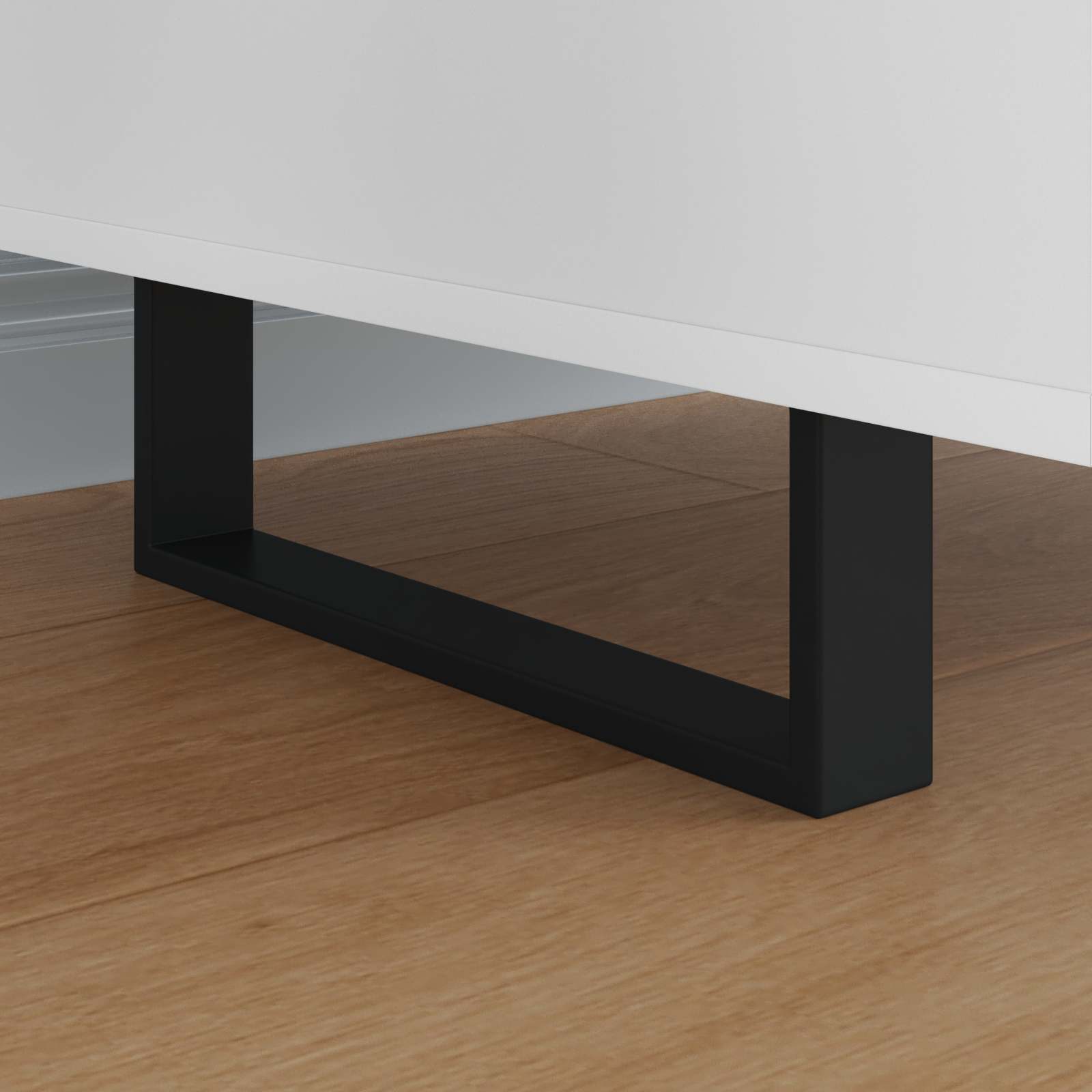 Vidaxxl Möbelbeine 12 Stück schwarz 311 x 40,5 x 100 mm Eisen