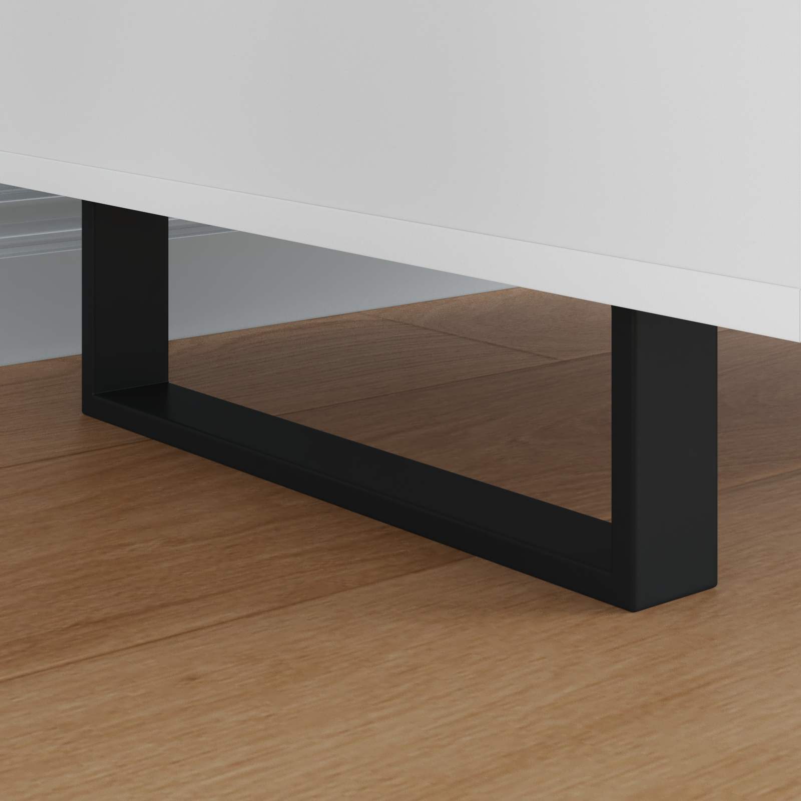 Vidaxxl Möbelbeine 12 Stück schwarz 341 x 40,5 x 100 mm Eisen