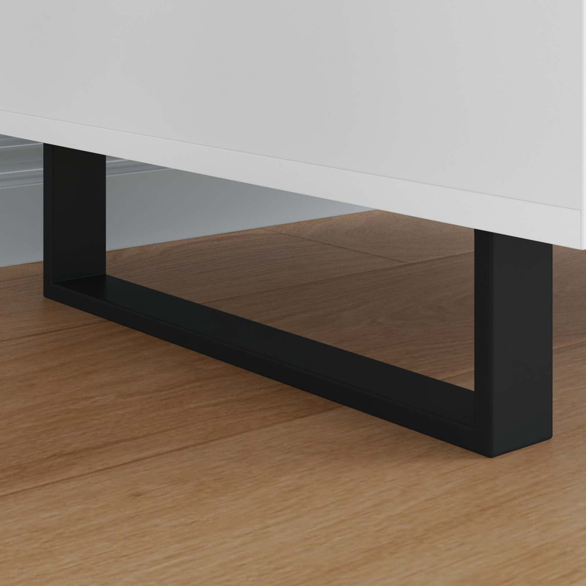 Vidaxxl Möbelbeine 12 Stück schwarz 376 x 40,5 x 100 mm Eisen