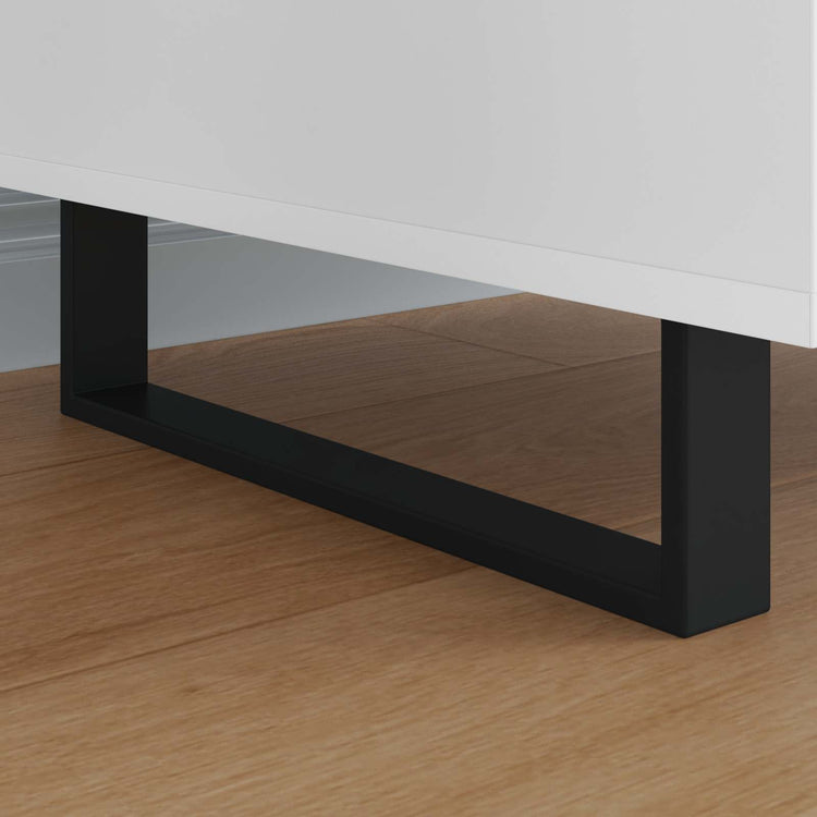 Vidaxxl Möbelbeine 12 Stück schwarz 376 x 40,5 x 100 mm Eisen