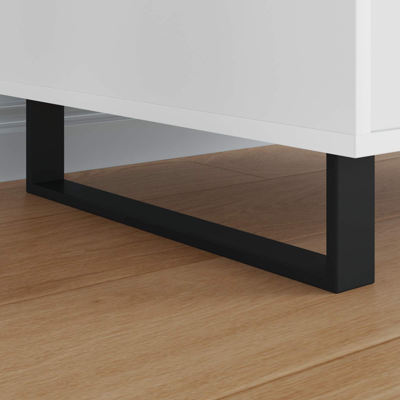Vidaxxl Möbelbeine 12 Stück schwarz 436 x 40,5 x 100 mm Eisen