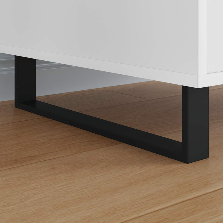 Vidaxxl Möbelbeine 12 Stück schwarz 436 x 40,5 x 100 mm Eisen