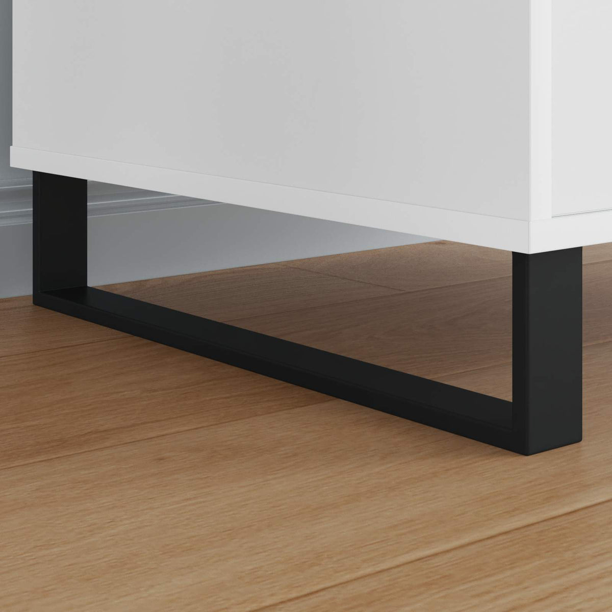 Vidaxxl Möbelbeine 2 Stück schwarz 481 x 40,5 x 100 mm Eisen