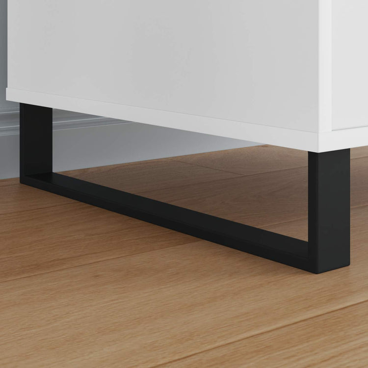 Vidaxxl Möbelbeine 2 Stück schwarz 481 x 40,5 x 100 mm Eisen
