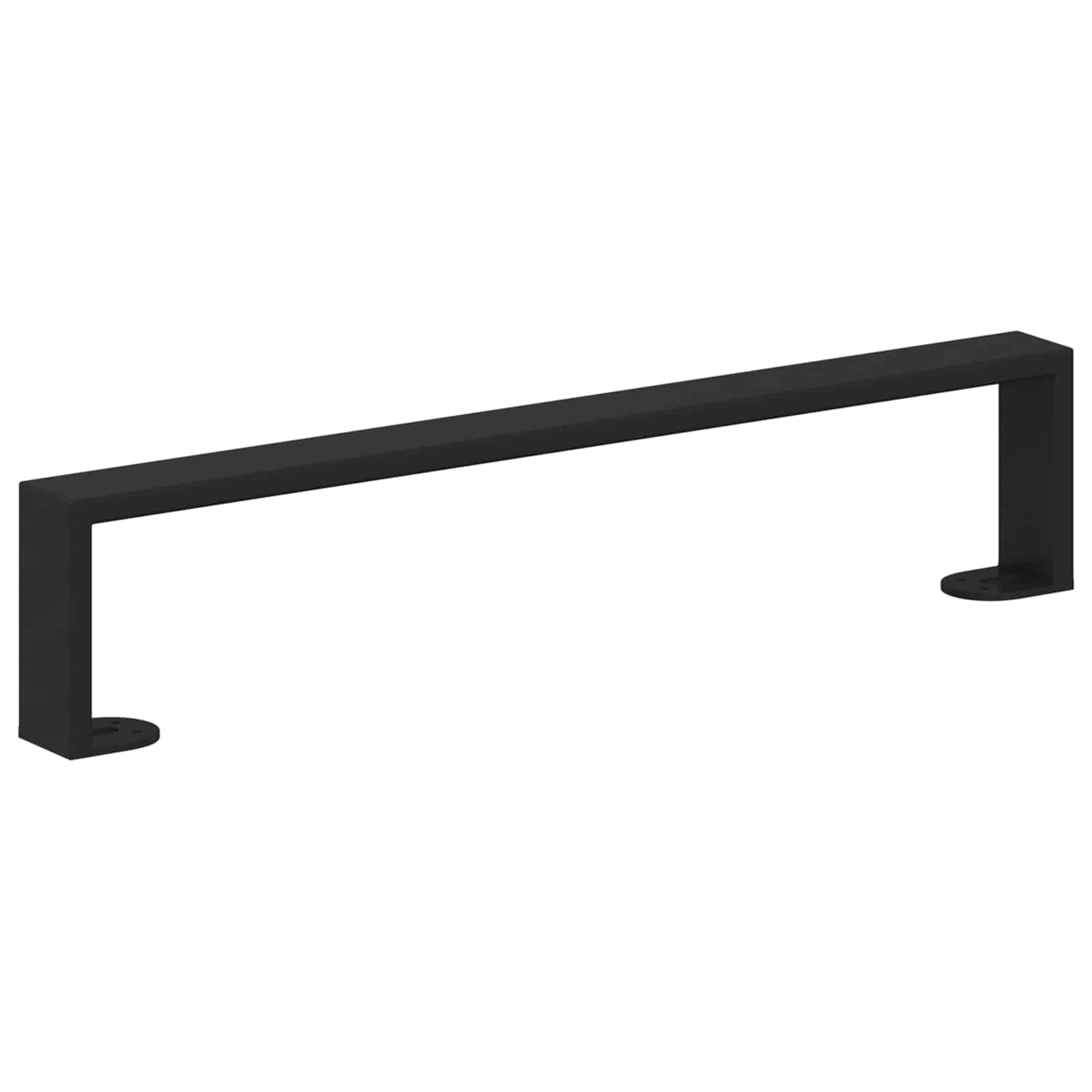 Vidaxxl Möbelbeine 2 Stück schwarz 481 x 40,5 x 100 mm Eisen