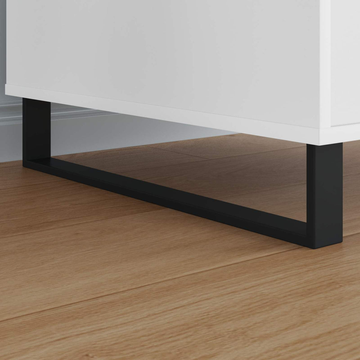 Vidaxxl Möbelbeine 2 Stück schwarz 546 x 40,5 x 100 mm Eisen