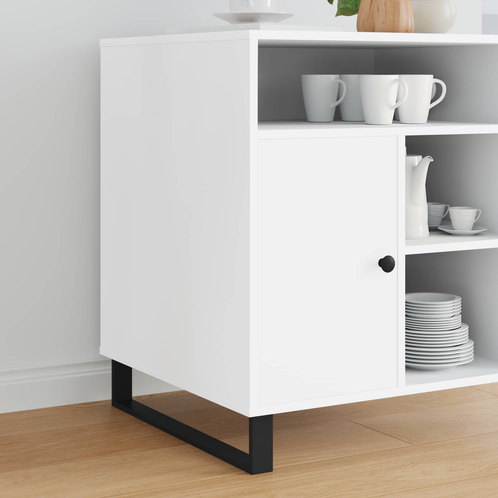 Vidaxxl Möbelbeine 12 Stück schwarz 546 x 40,5 x 100 mm Eisen