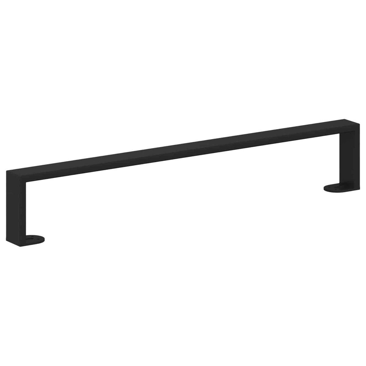 Vidaxxl Möbelbeine 2 Stück schwarz 596 x 40,5 x 100 mm Eisen