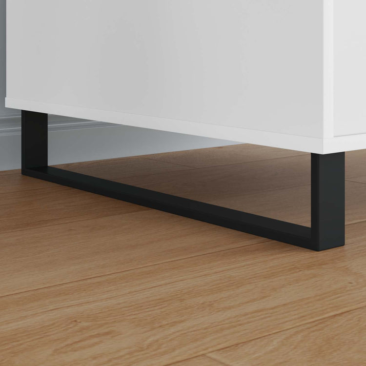 Vidaxxl Möbelbeine 12 Stück schwarz 596 x 40,5 x 100 mm Eisen