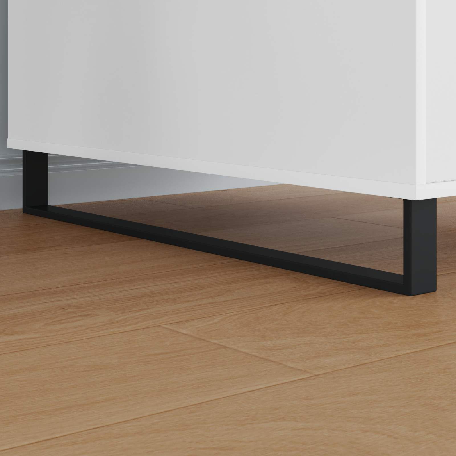 Vidaxxl Möbelbeine 2 Stück schwarz 796 x 40,5 x 100 mm Eisen