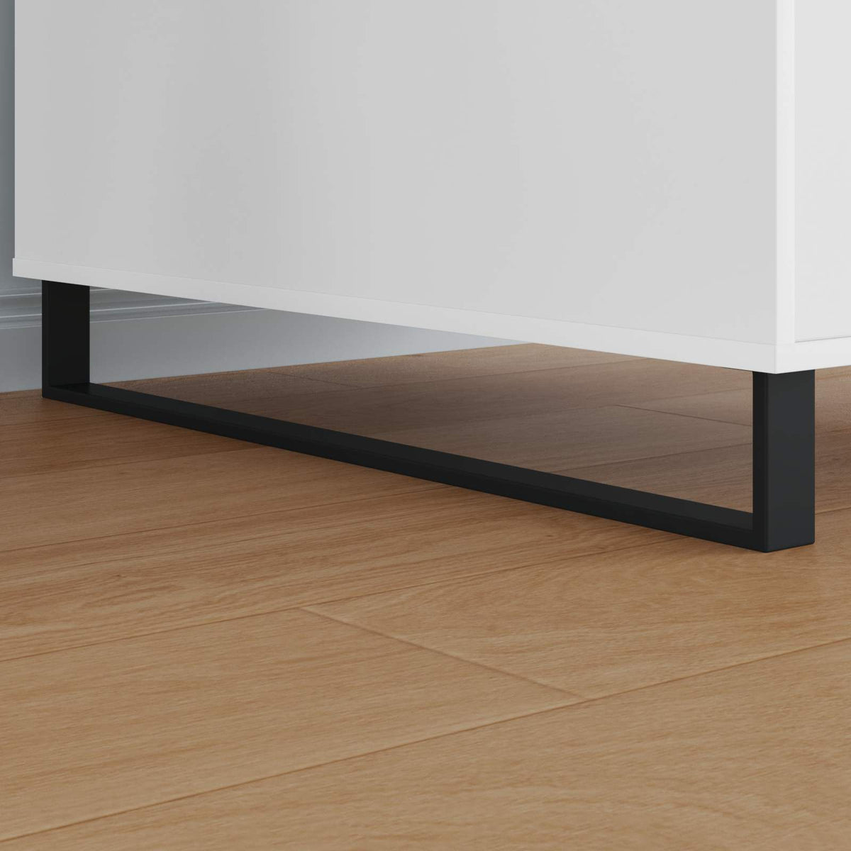 Vidaxxl Möbelbeine 12 Stück schwarz 796 x 40,5 x 100 mm Eisen