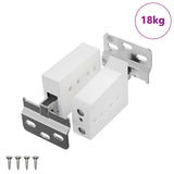 Vidaxx Schrank-Hängehalterung 261 Stück weiß 70 x 48 x 19 mm Eisen und Kunststoff - afbeelding 2