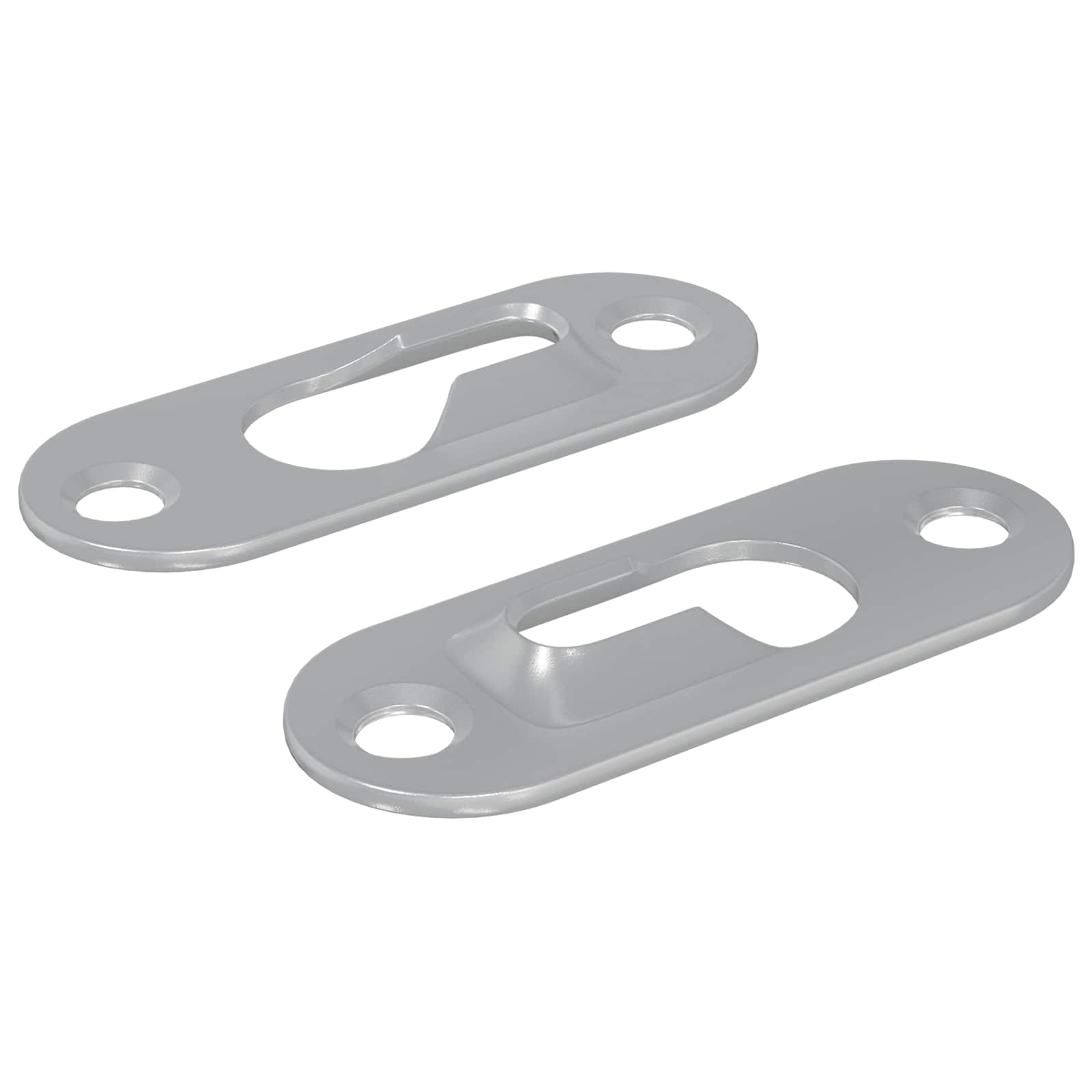 Vidaxxl Schlitzanhänger 2 Stück Silber 45 x 16 x 3,5 mm Eisen