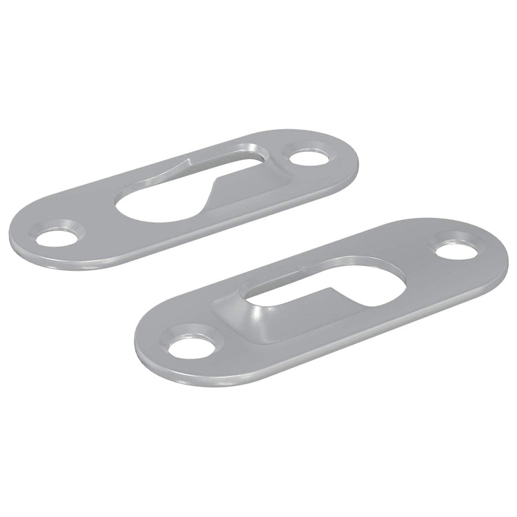Vidaxxl Schlitzanhänger 2 Stück Silber 45 x 16 x 3,5 mm Eisen