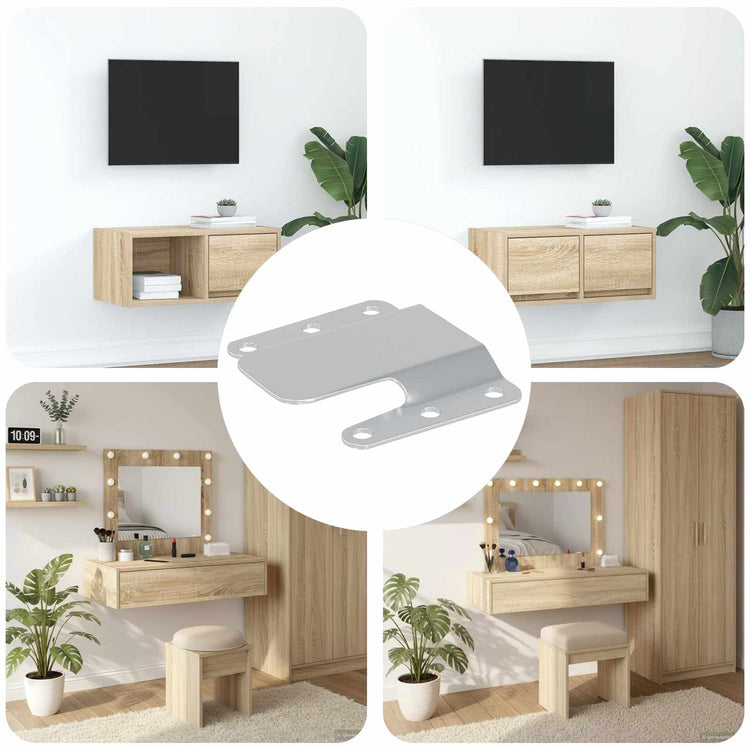 Vidaxxl Unterputzhalterung 419 Stück Silber 75 x 66 x 1,4 mm Stahl