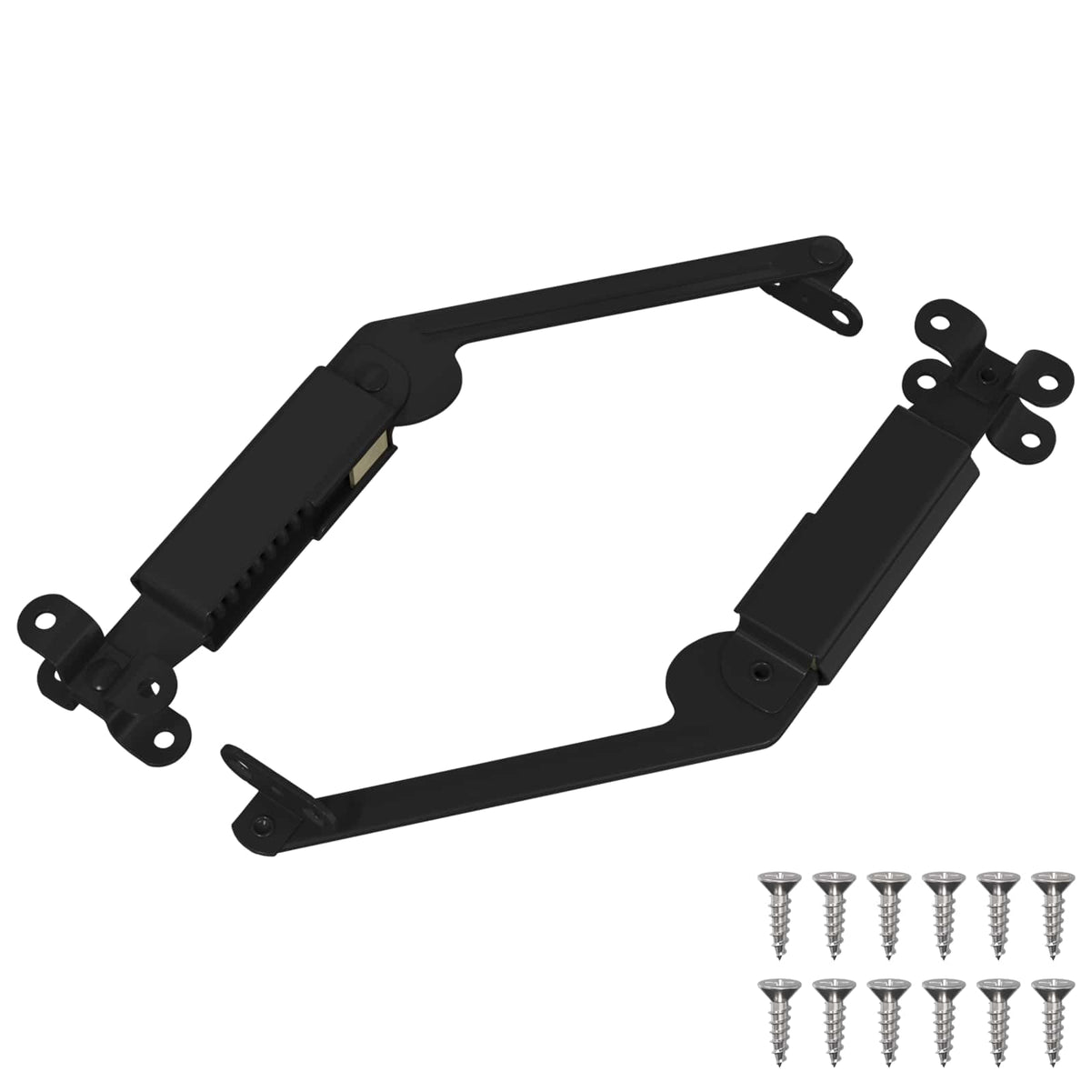 Vidaxxl Deckelstützscharnier 2 Stück schwarz 192 x 32 x 50 mm