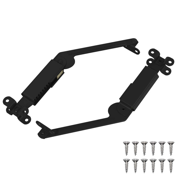 Vidaxxl Deckelstützscharnier 2 Stück schwarz 192 x 32 x 50 mm