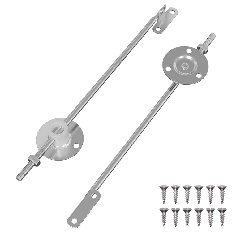 Vidaxxl Deckelstützscharnier 2 Stück Silber 194 x 36 x 18 mm