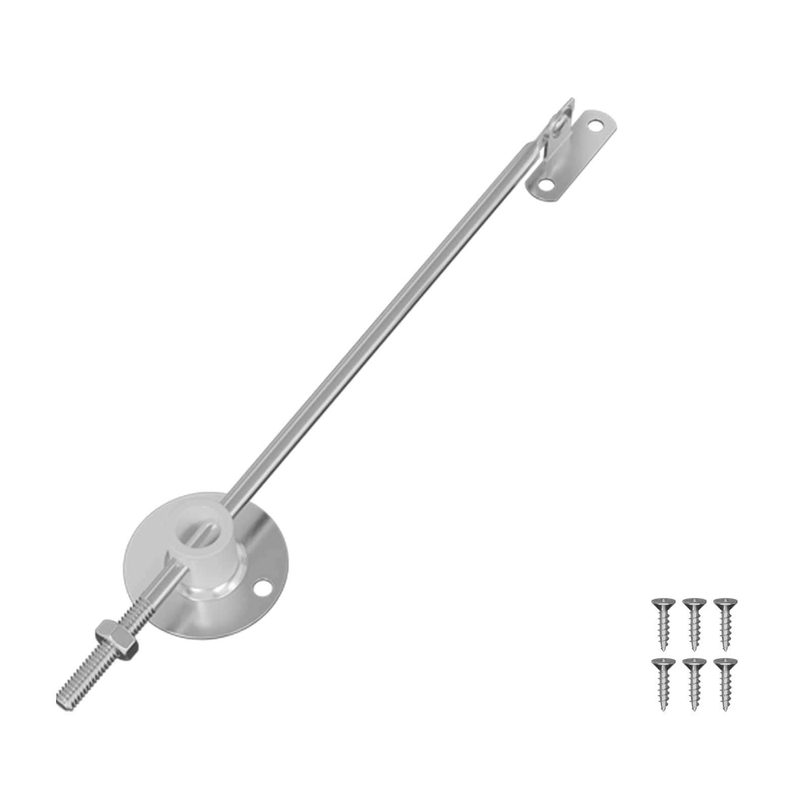 Vidaxxl Deckelstützscharnier 12 Stück Silber 194 x 36 x 18 mm