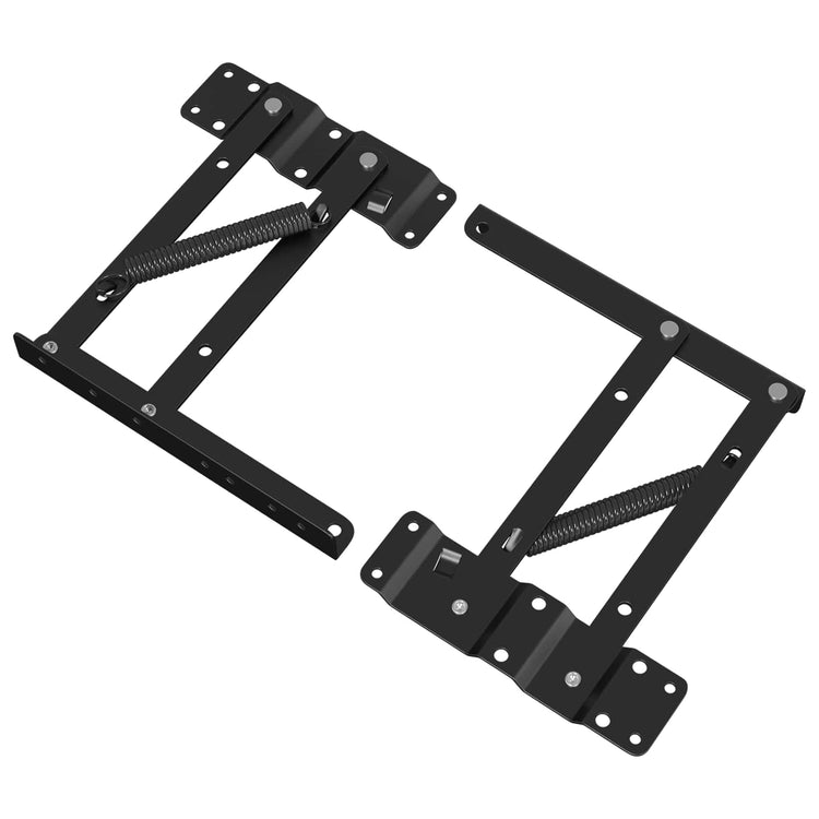 Vidaxxl Betthebemechanismus 2 Stück schwarz 340 x 95 x 40 mm Eisen