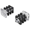 Vidaxl-Gewinderohreinsatz 2 Stück schwarz und silber 15,8 x 15,8 x 22,5 mm