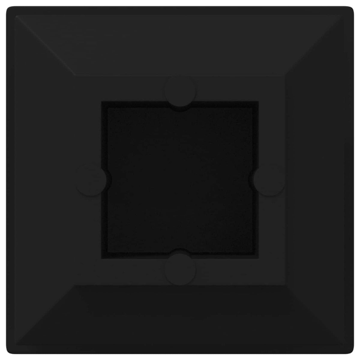 Vidaxxl Endkappen 12 Stück schwarz 15 x 15 x 15 mm PP