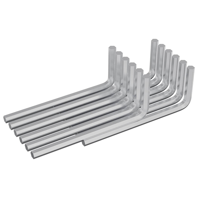 Vidaxx Innensechskantschlüssel 2118 Stk. Silber 32 x 86 mm Stahl