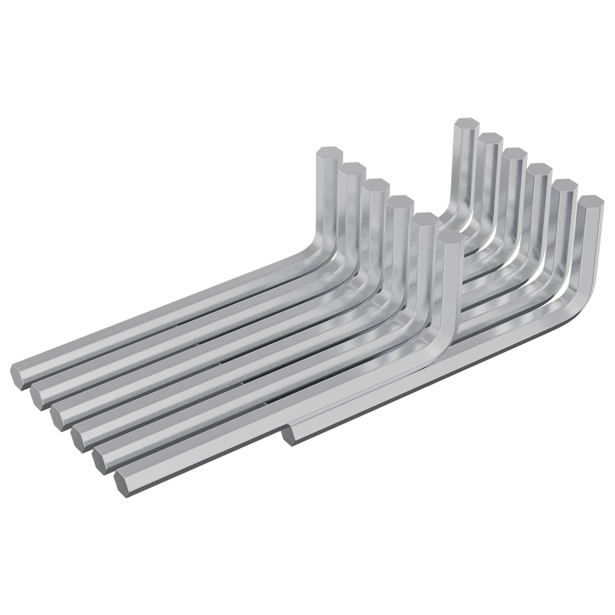 Vidaxx Sechskantschlüssel 12 Stück Silber 32 x 86 mm Stahl