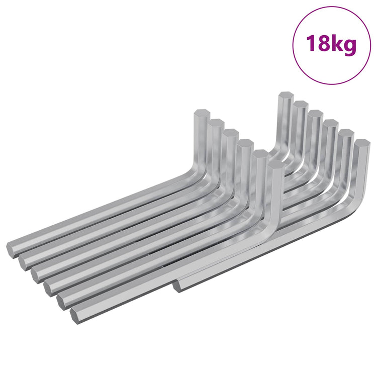 Vidaxx Sechskantschlüssel 1800 Stück Silber 32 x 86 mm Stahl