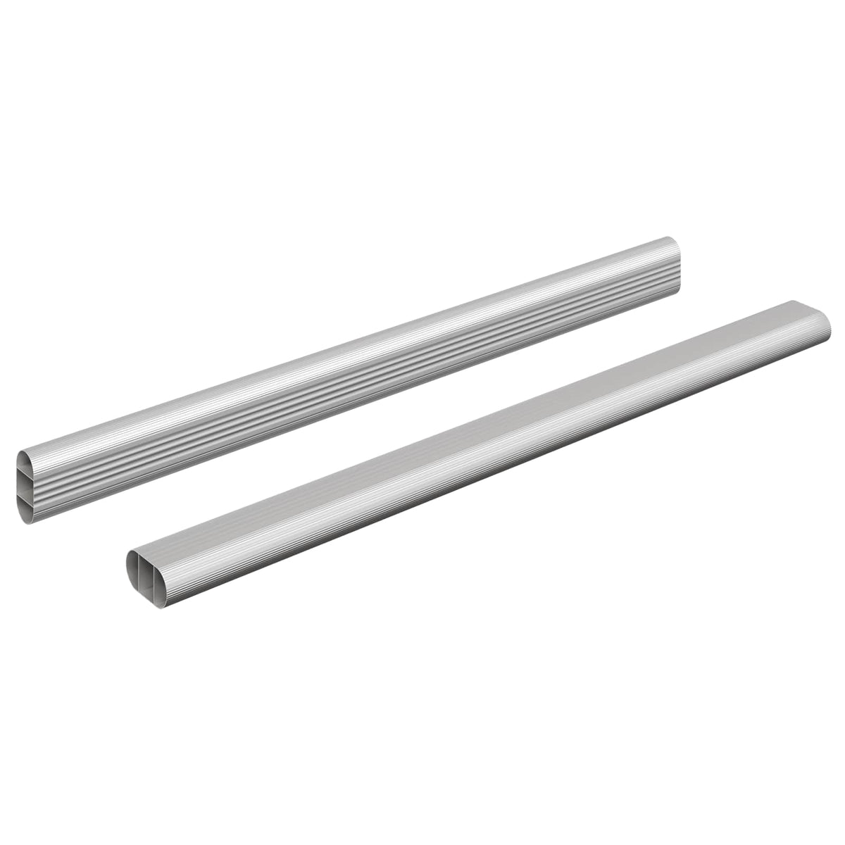 Vidaxxl Schrankstange 2 Stück Silber 764 x 15 x 29 mm Aluminiumlegierung
