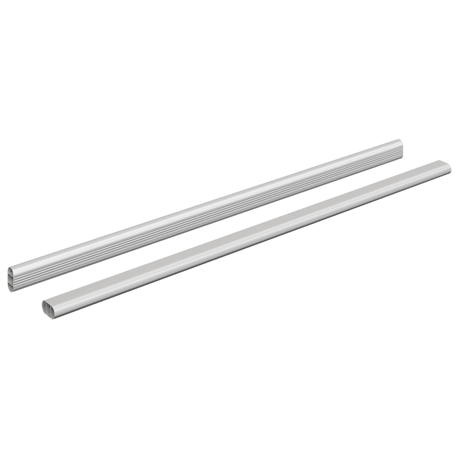 Vidaxxl Schrankstange 2 Stück Silber 764 x 15 x 29 mm Aluminiumlegierung