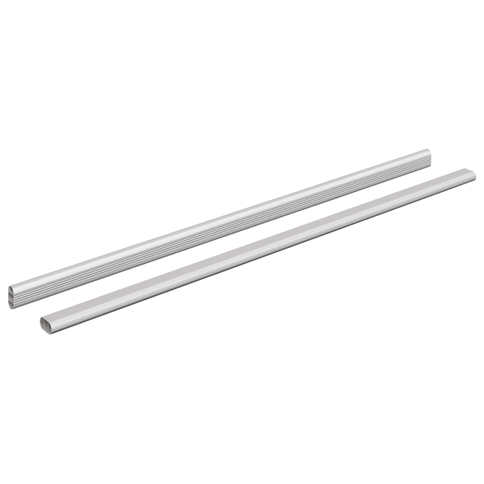 Vidaxxl Schrankstange 2 Stück Silber 764 x 15 x 29 mm Aluminiumlegierung