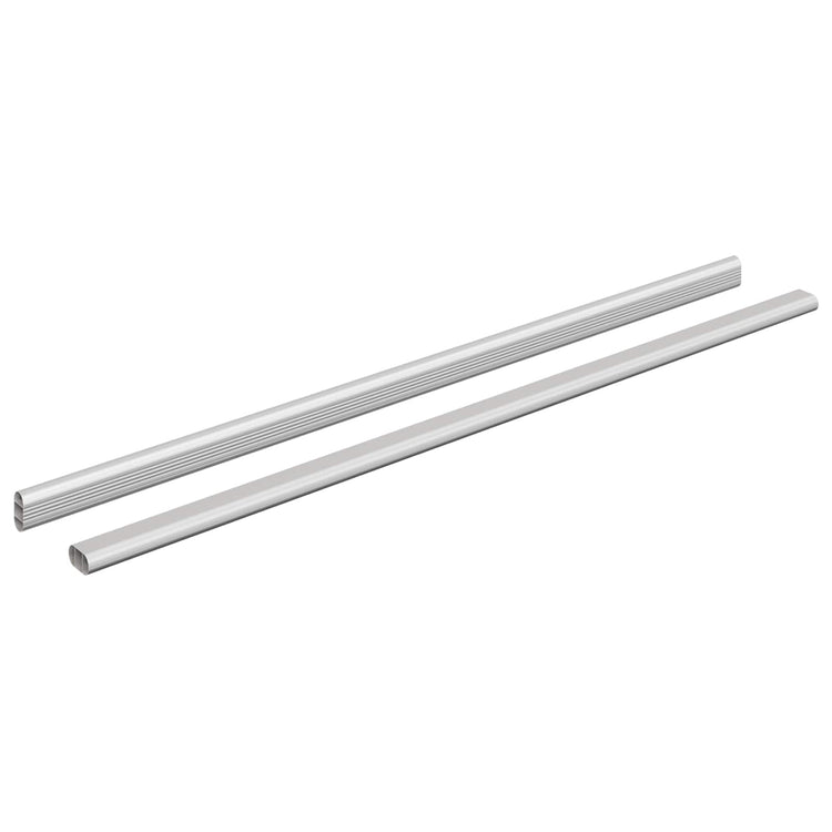 Vidaxxl Schrankstange 2 Stück Silber 764 x 15 x 29 mm Aluminiumlegierung