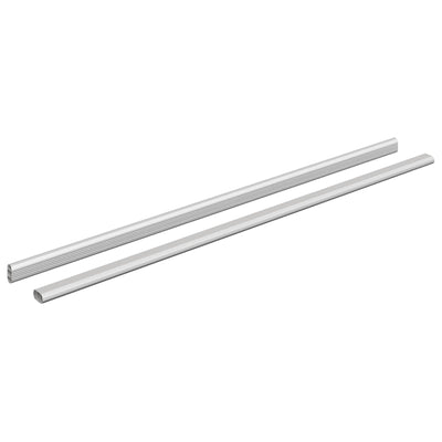 Vidaxxl Schrankstange 2 Stück Silber 764 x 15 x 29 mm Aluminiumlegierung