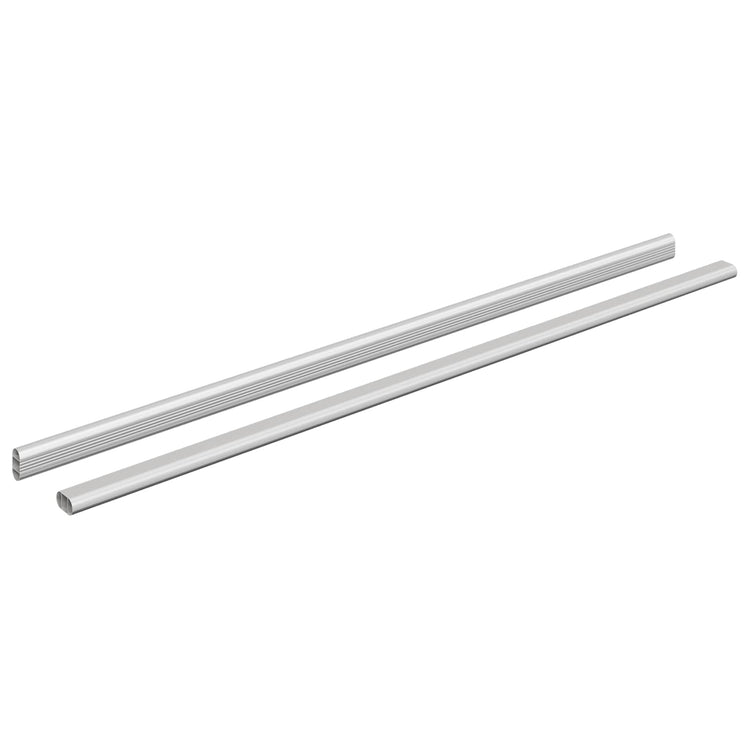 Vidaxxl Schrankstange 2 Stück Silber 764 x 15 x 29 mm Aluminiumlegierung