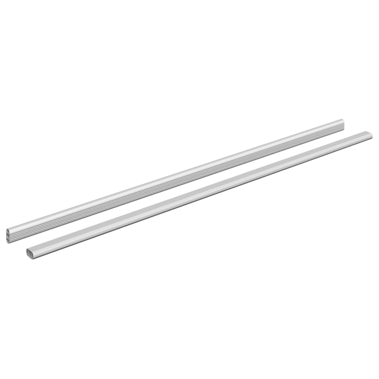 Vidaxxl Schrankstange 2 Stück Silber 764 x 15 x 29 mm Aluminiumlegierung