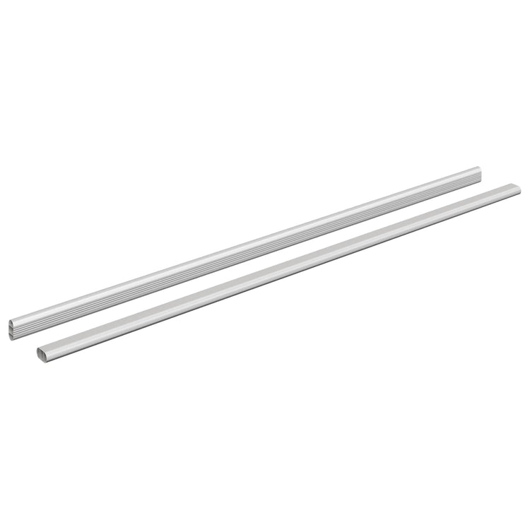 Vidaxxl Schrankstange 2 Stück Silber 764 x 15 x 29 mm Aluminiumlegierung