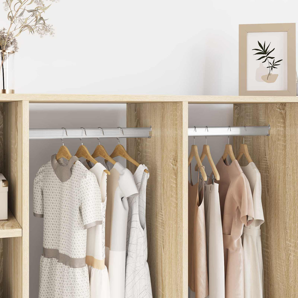 Vidaxxl Schrankstangenhalterung 2 Stück Weißzink 40 x 18 x 10 mm Eisen
