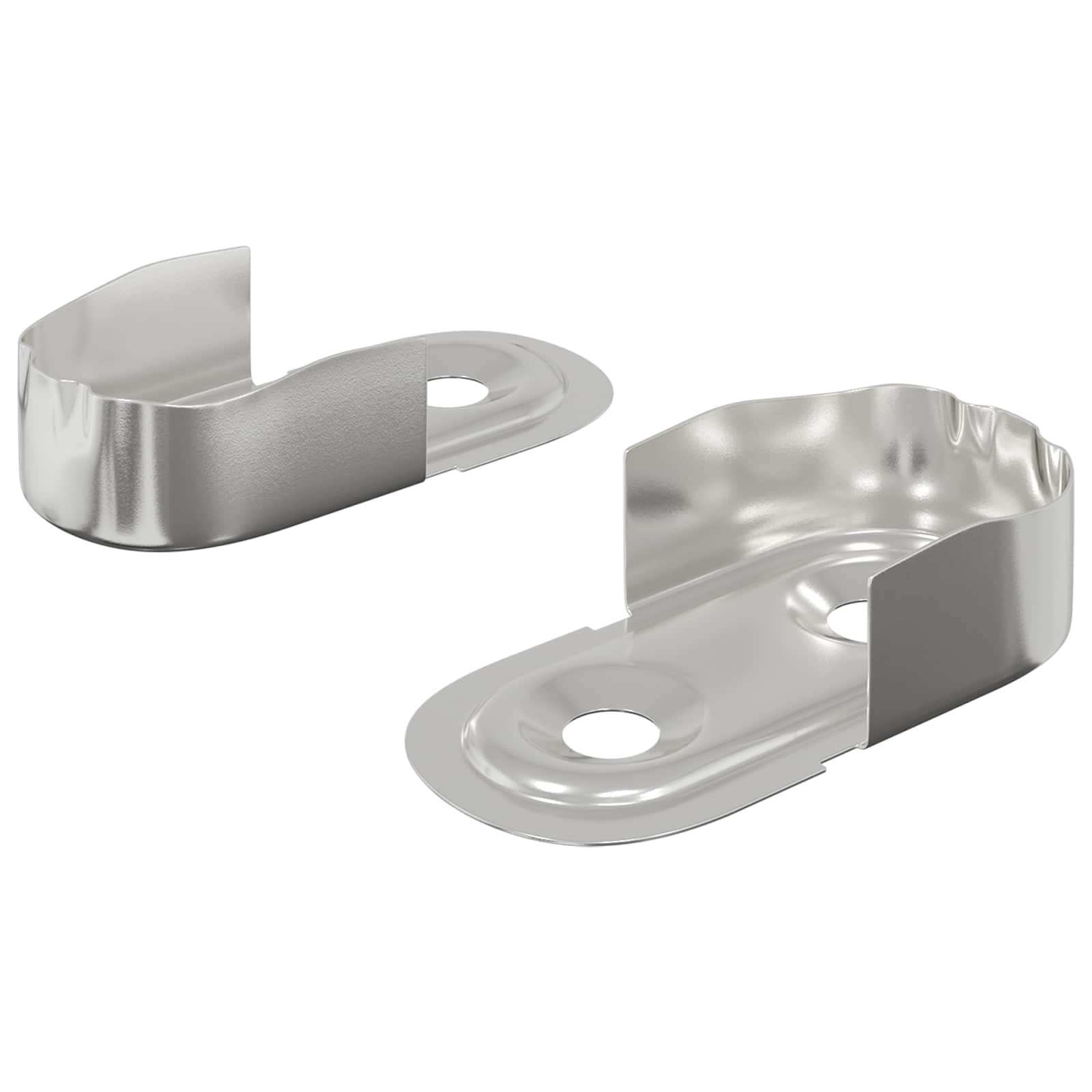 Vidaxxl Schrankstangenhalterung 2 Stück Weißzink 40 x 18 x 10 mm Eisen