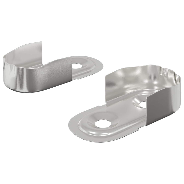 Vidaxxl Schrankstangenhalterung 2 Stück Weißzink 40 x 18 x 10 mm Eisen