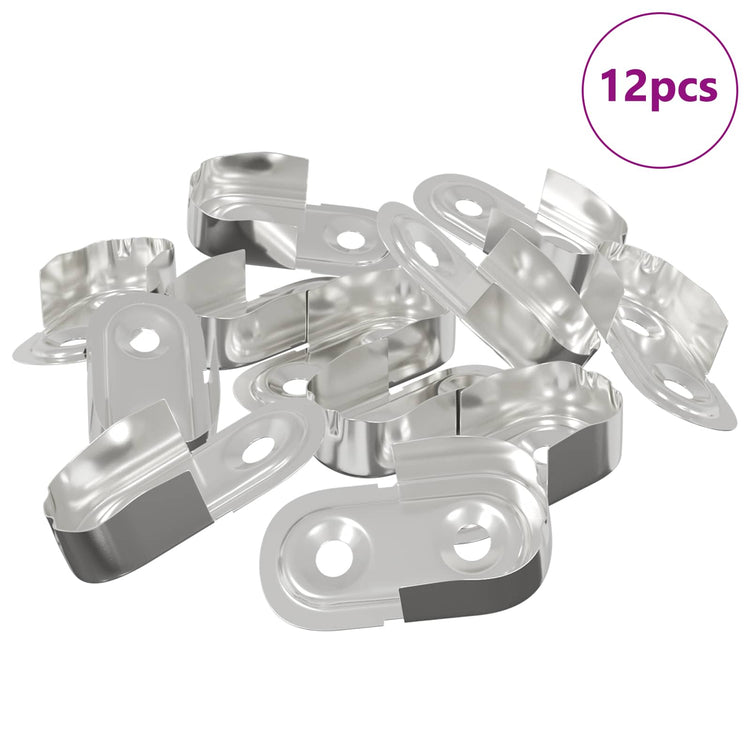 Vidaxxl Schrankstangenhalterung 12 Stück Weißzink 40 x 18 x 10 mm Eisen