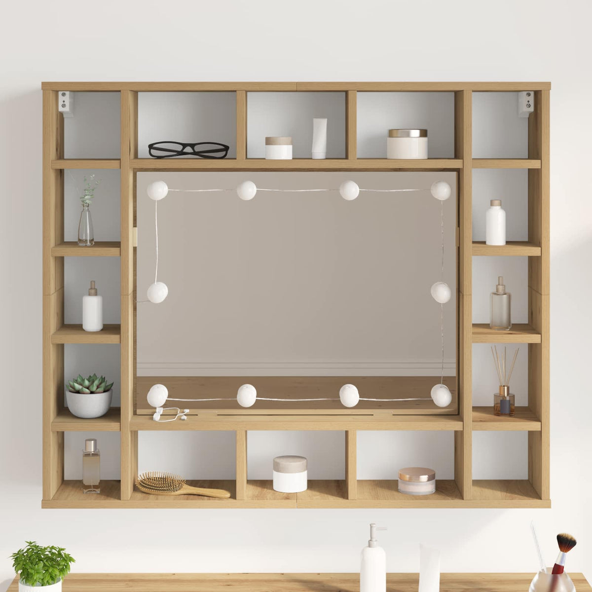 VidaXL Spiegelleuchten 2 Stück weiß 4,5 x 4,5 x 4,8 cm Kunststoff