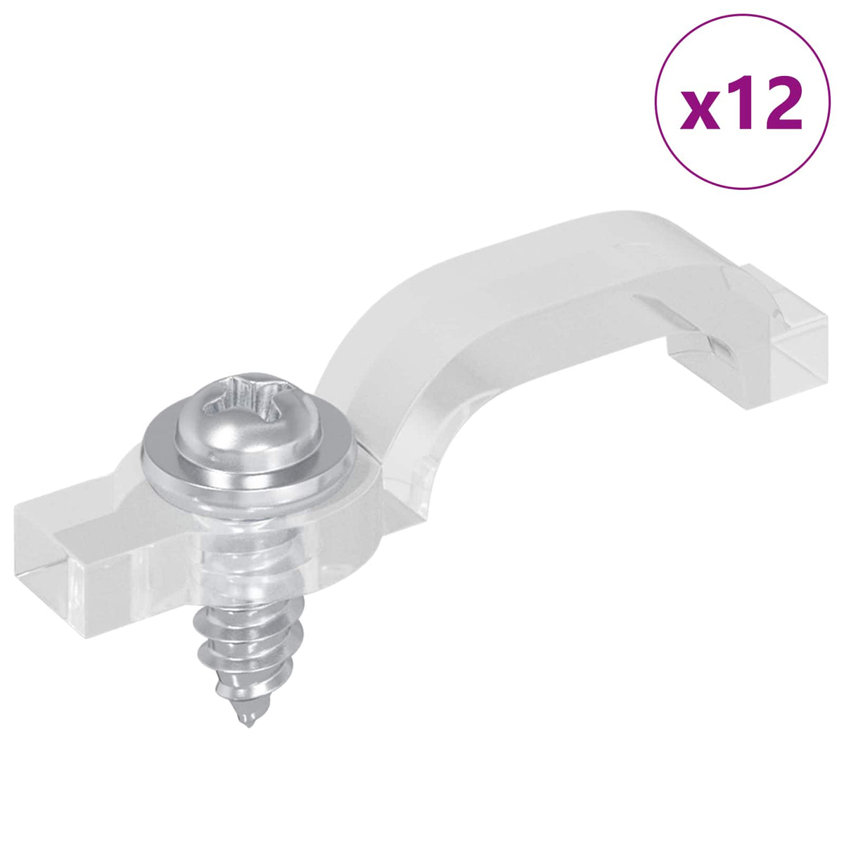 Vidaxxl LED-Streifenklemmen 12 Stück transparent 23,8 x 7,3 x 4,3 mm