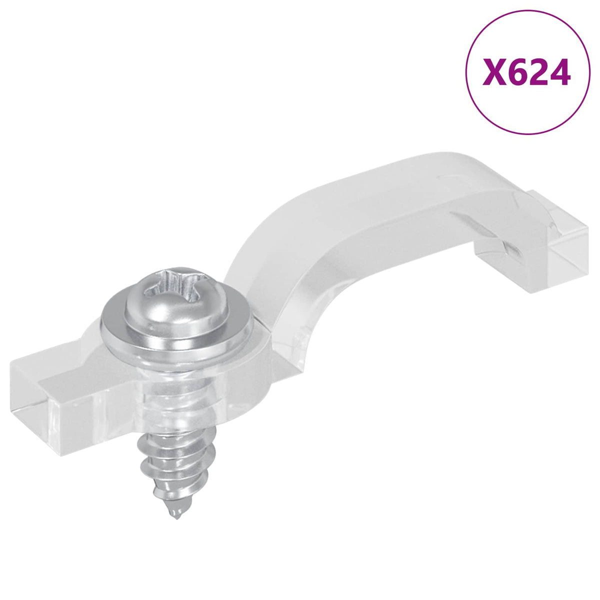 Vidaxxl LED-Streifenklemmen 12 Stück transparent 23,8 x 7,3 x 4,3 mm