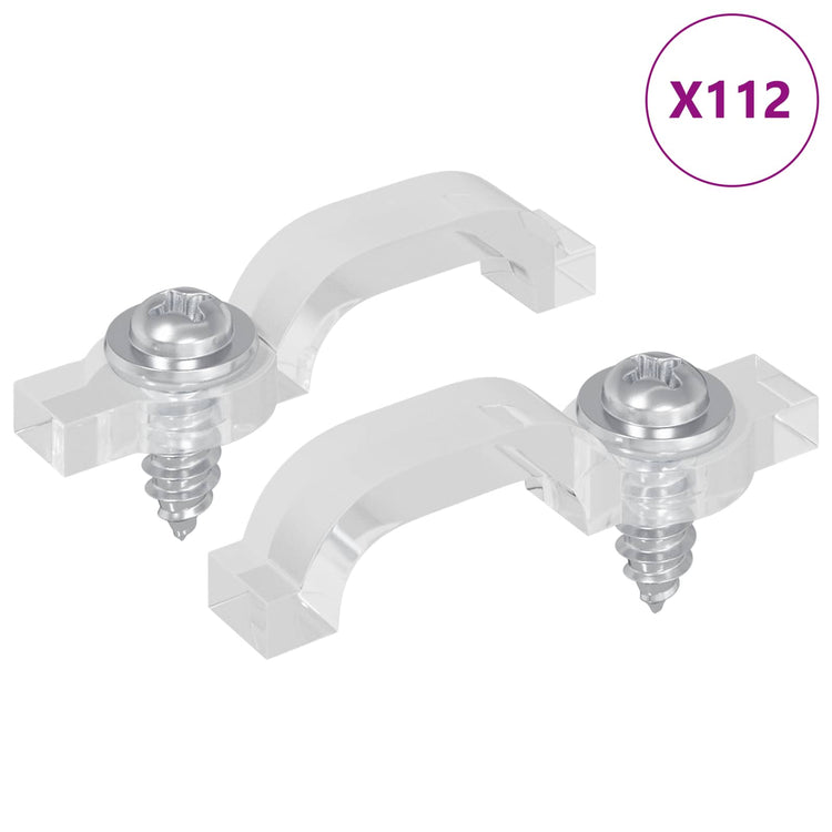 Vidaxxl LED-Streifenklemmen 2 Stück transparent 23,8 x 7,3 x 4,3 mm