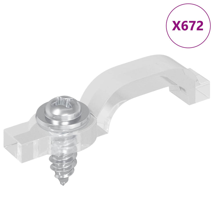 Vidaxxl LED-Streifenklemmen 12 Stück transparent 23,8 x 7,3 x 4,3 mm